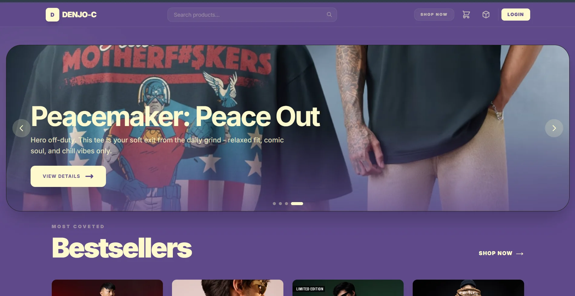 DENJO-C e-commerce storefront